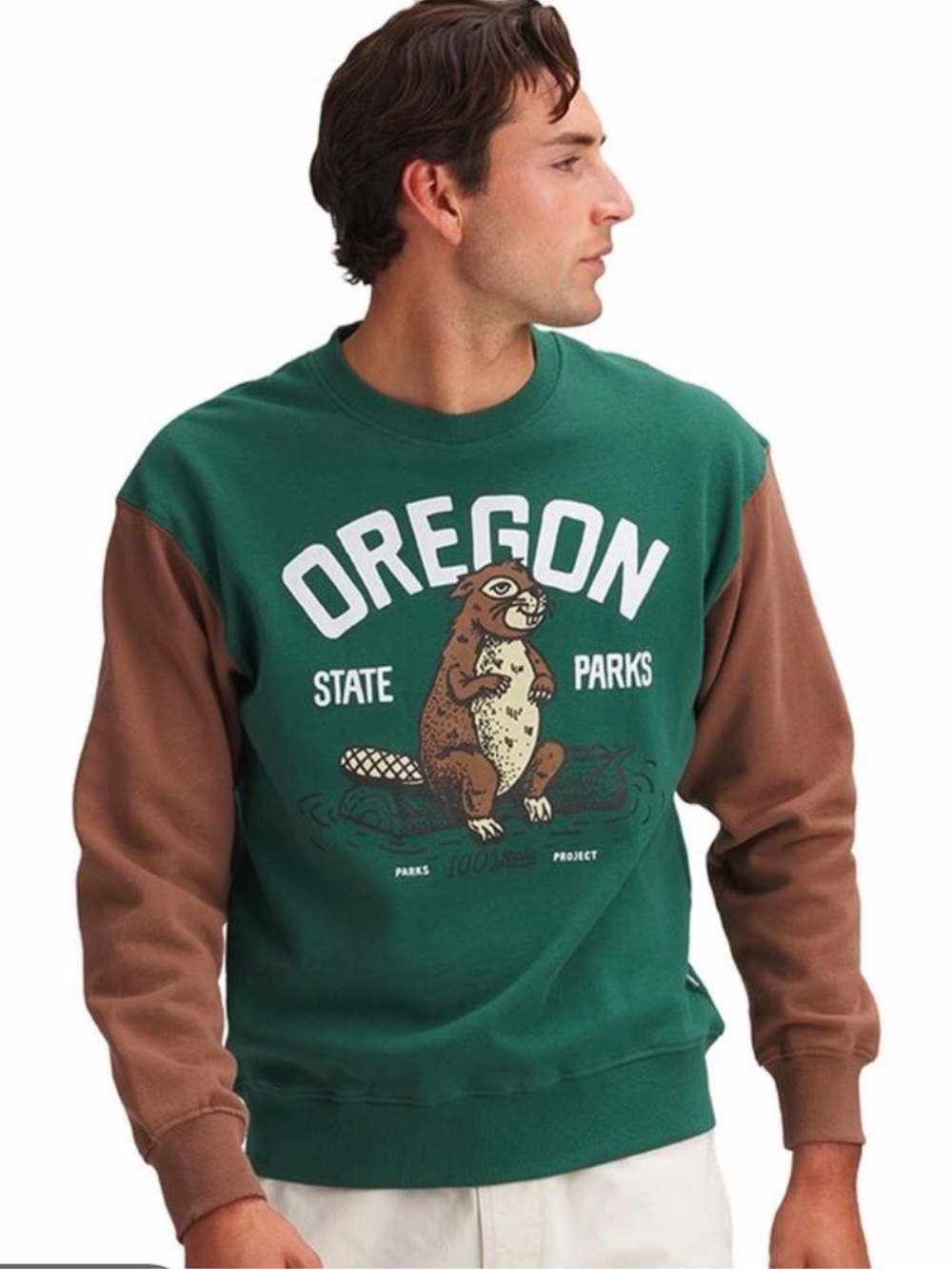 NWT Parks Project Oregon State Parks Centennial Fleece Crew Sweatshirt - Men's